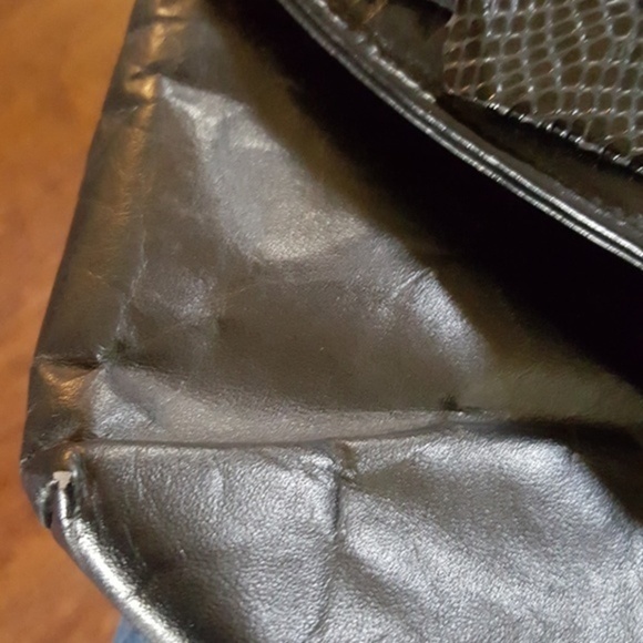 Vintage leather and snakeskin clutch - Picture 6 of 8